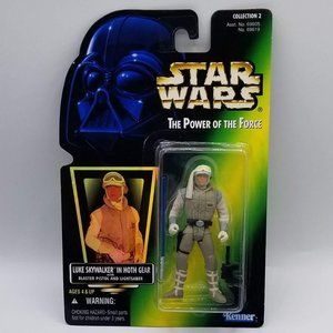 Star Wars Power of the Force Action Figure - Luke Skywalker in Hoth Gear MOC NIB